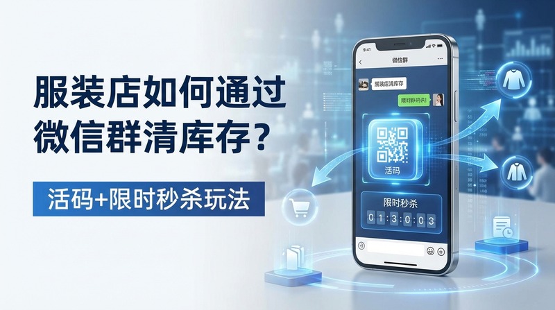 服装店怎么通过微信群清库存？活码+限时秒杀玩法