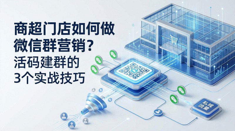 商超门店如何做微信群营销?活码建群的3个实战技巧