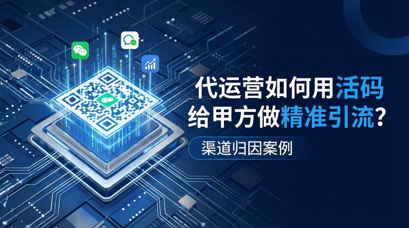 代运营如何用活码给甲方做精准引流？渠道归因案例