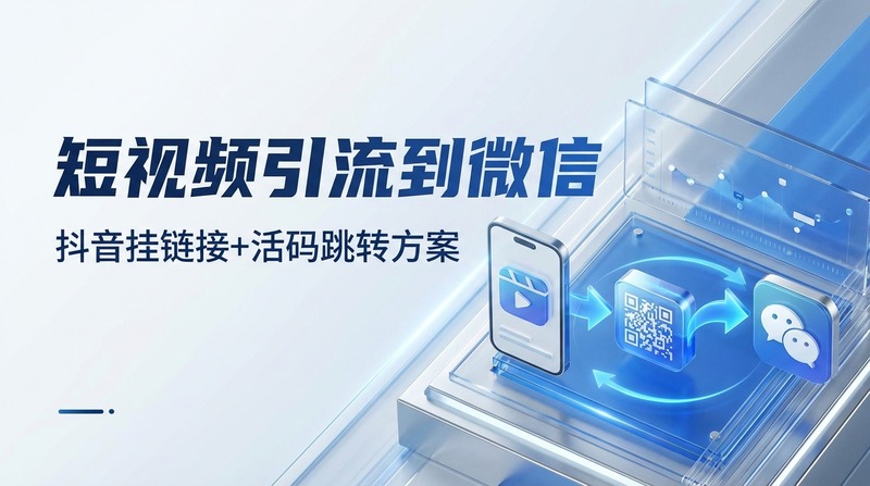 短视频引流到微信怎么做？抖音挂链接+活码跳转方案