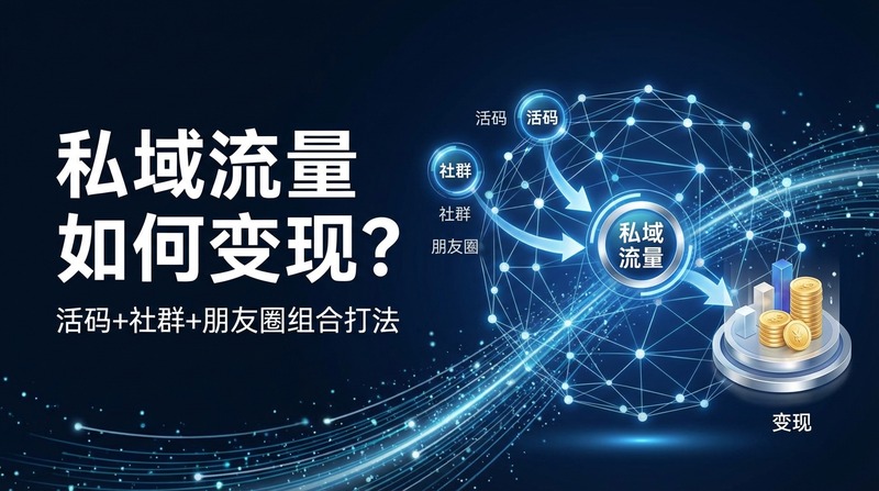 私域流量如何变现?活码+社群+朋友圈组合打法