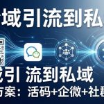 全域引流到私域的完整方案:活码+企微+社群运营